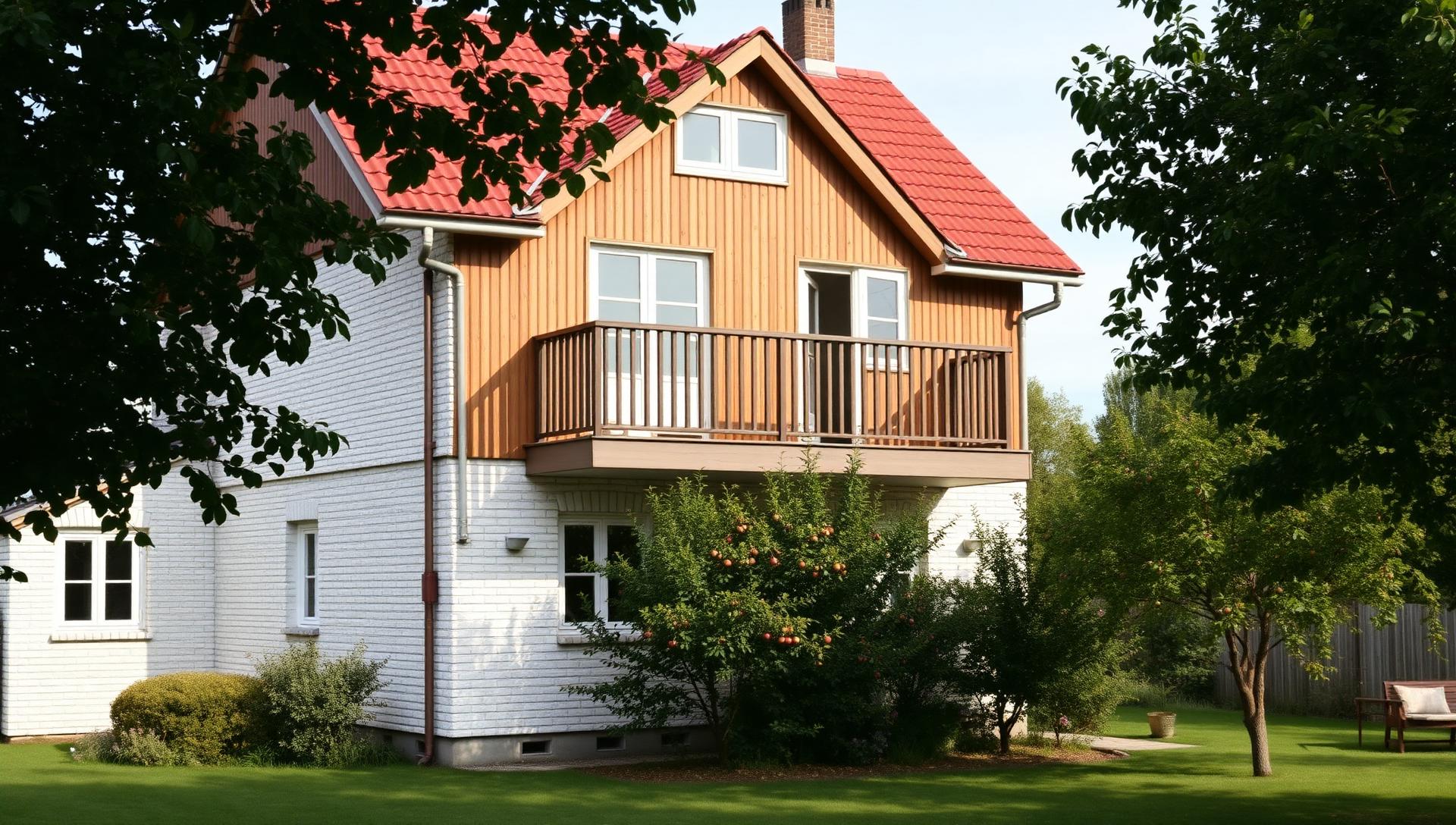 Klassisk smålandsvilla i Kalmar med Östersjön i bakgrunden