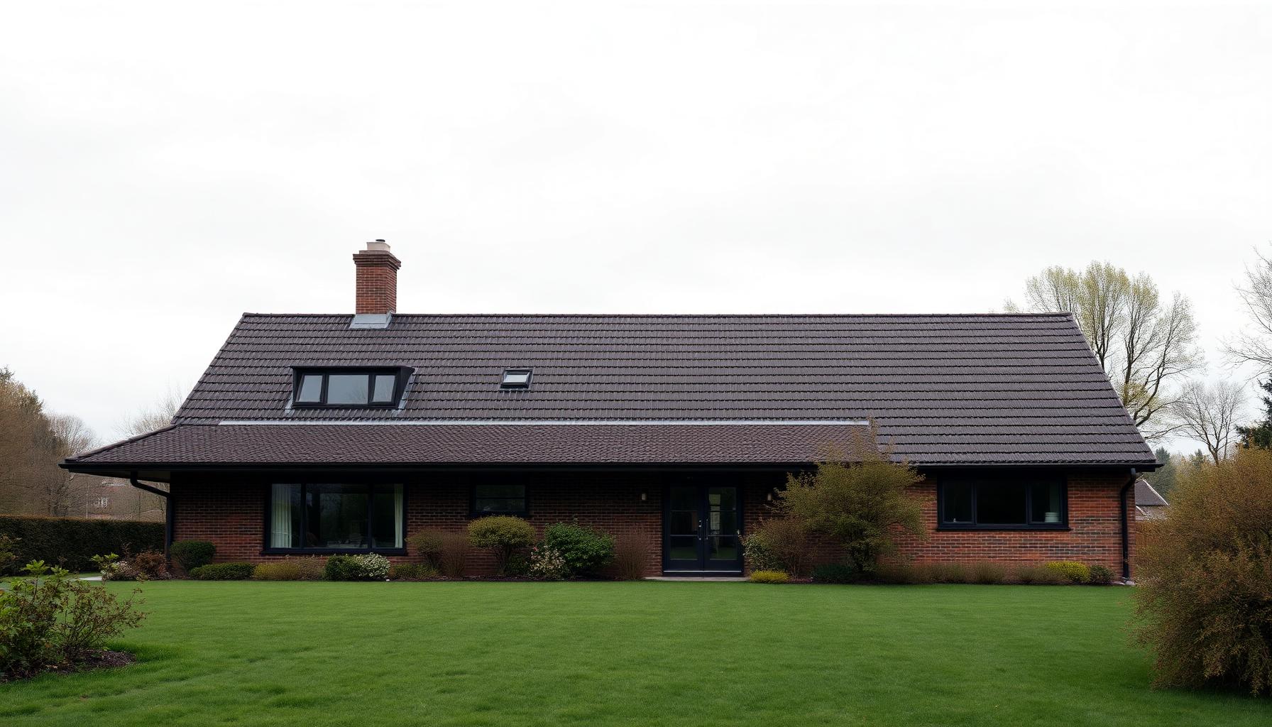 Modern villa i Mölnlycke med skogsutsikt en solig dag